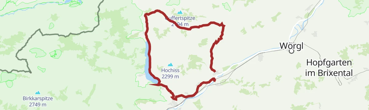 Route map: 3. Tag - Mountainbike Runde Alpbachtal